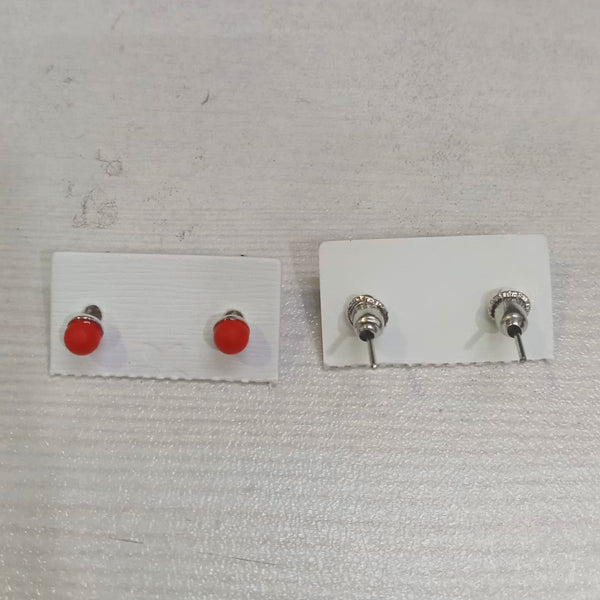 AM5763 Fashion Small Stone Earrings for Girls - Multicolour (1 Pair)