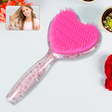 6263 Heart Shape Hair Brush Massage Shower Comb (1 Pc)