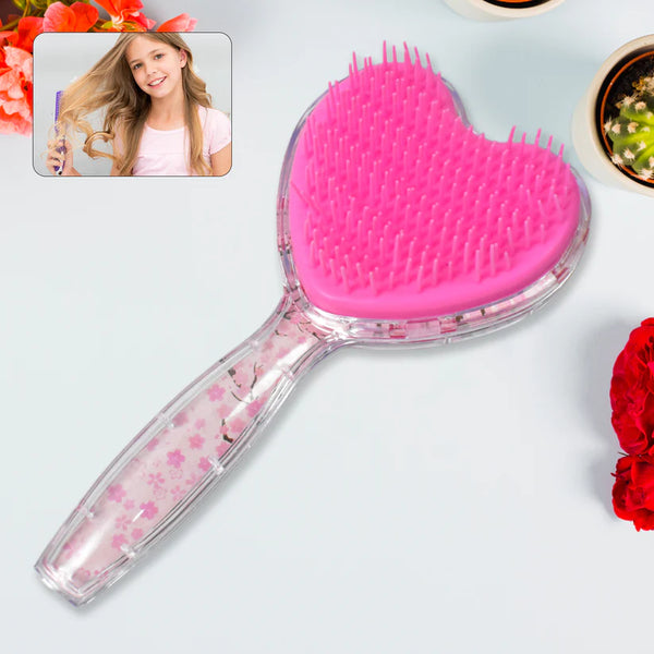6263 Heart Shape Hair Brush Massage Shower Comb (1 Pc)