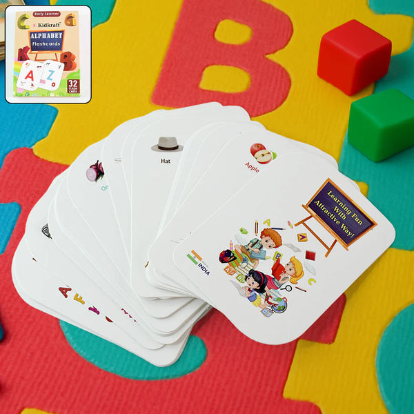 19147 Kidkraft Early Learner 32-Piece Alphabet Flash Cards Set