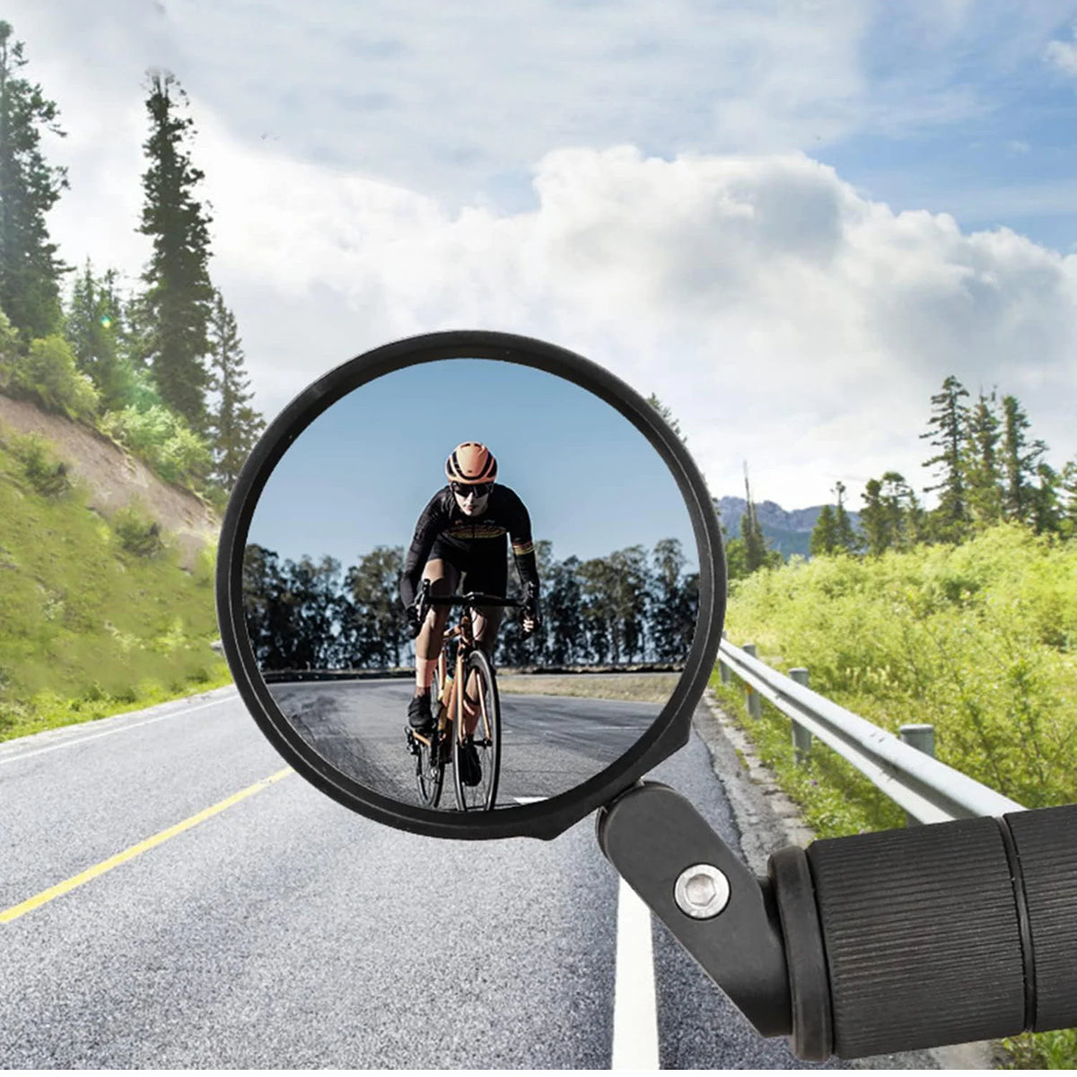 8505 CAR END BIKE MIRROR SAFE REARVIEW MIRROR 360 ROTATABLE FOLDAB Amd Deodap