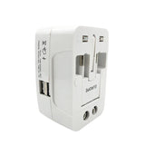12671 ALL-IN-ONE UNIVERSAL WORLDWIDE TRAVELLING AC ADAPTOR PLUG (AU / UK / US / EU) INTERNATIONAL POWER CHARGER ELECTRIC USB POWER PLUG SOCKET ADAPTER CONVERTER (1 PC)
