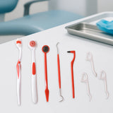 14497 Ergonomically designed anti-slip handles Durable plastic and stainless steel tools Helps remove plaque, tartar, and food particles Ideal for use between dentist visits Travel-friendly and hygienically packaged