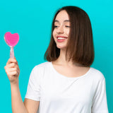 6263 Heart Shape Hair Brush Massage Shower Comb (1 Pc)