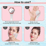 13782 Silicone Face Scrubber Exfoliating Brush, Manual Handheld Facial Cleansing Brush (1 Pc)