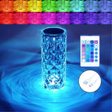 6604 Crystal Table Lamp RGB Color Changing Night Light