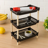 11490 Apex Small Multiuse Plastic Storage Rack Organizer 3-Tier
