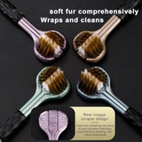 13574 3 Sided Toothbrush, Soft Bristle Toothbrush (2 Pc Set) by DeoDap