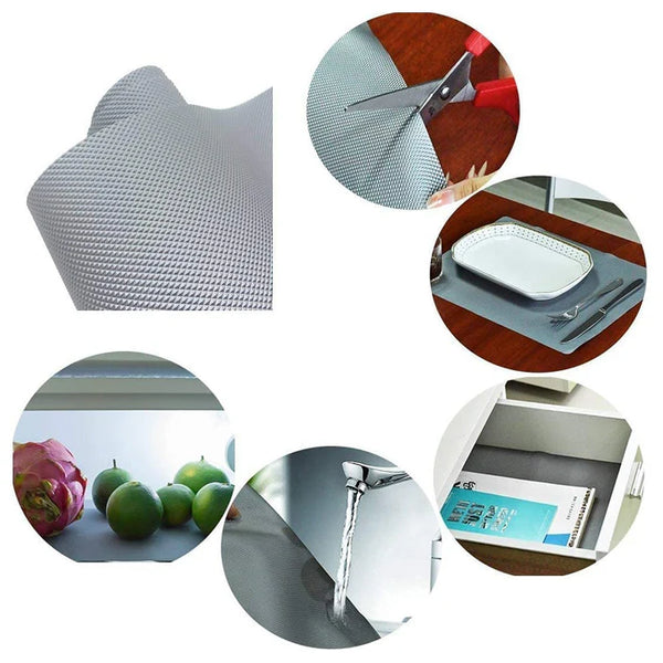 4103 Multipurpose Anti-Slip Mat Liner Roll - 45cmx5m For Kitchen, Bathroom, Cabinet, Drawer, Shelf & Fridge