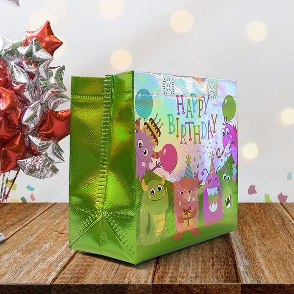 8961 Birthday Gift Bag, Reusable Party Gift Bags (1 Pc / Mix Design)