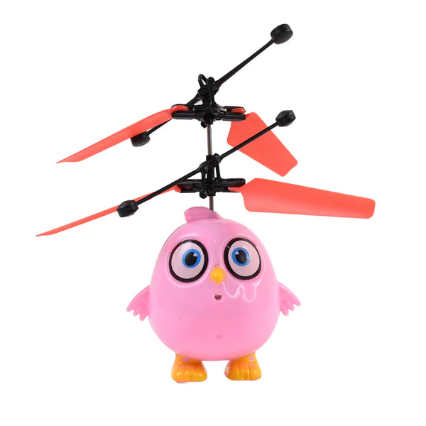 4394 Electroplay Flying Bird RC Toy with LED & Remote Control – Pink Owl Design (1 Set)