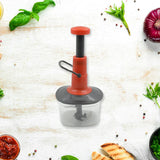 5790 Manual Food Chopper (650ml): 3 Stainless Steel Blades, Locking System, Anti-Slip Base