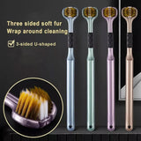 13574 3 Sided Toothbrush, Soft Bristle Toothbrush (2 Pc Set) by DeoDap