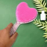 6263 Heart Shape Hair Brush Massage Shower Comb (1 Pc)