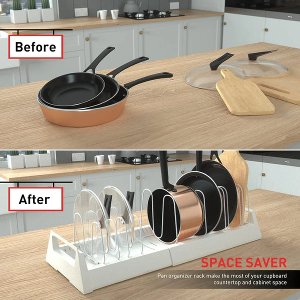 12217 Pots and Pans Organizer Rack for Under Cabinet