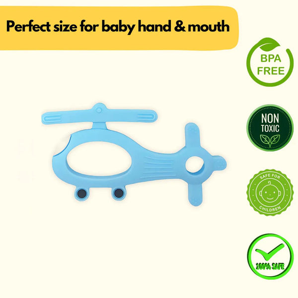 4965 Silicone Helicopter Shape Teether for Baby (1 Pc / Mix Color)