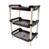 11490 Apex Small Multiuse Plastic Storage Rack Organizer 3-Tier