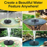 8603 Fast Fountain by Pocket Hose - Solar-Powered - Instantly Adds a Water Feature Virtually Anywhere - 5 Spray Modes - No Installation or Batteries Required - Great for Bird Baths, Pools, Pond & More (1 Pc)