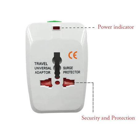 12671 ALL-IN-ONE UNIVERSAL WORLDWIDE TRAVELLING AC ADAPTOR PLUG (AU / UK / US / EU) INTERNATIONAL POWER CHARGER ELECTRIC USB POWER PLUG SOCKET ADAPTER CONVERTER (1 PC)
