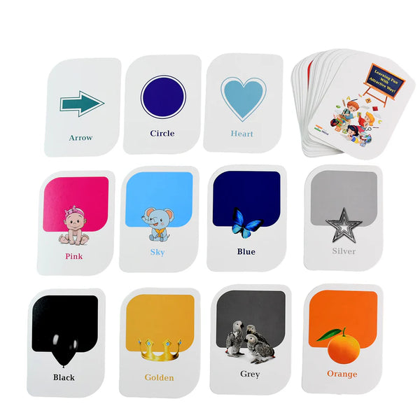 19156 Kidkraft Early Learner 32-Piece Color & Shape Flashcard Set