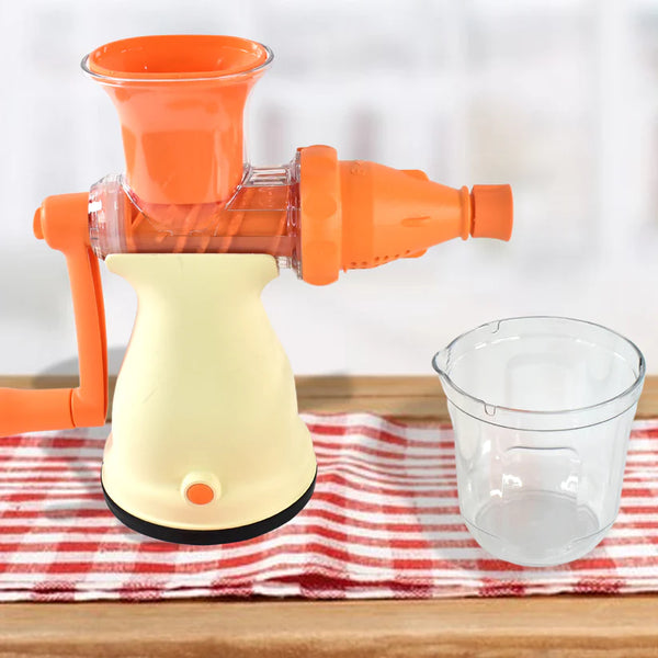 11460 Apex Manual Carrot and Fruit Juicer – Heavy-Duty (1 Pc With Glass)