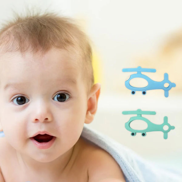 4965 Silicone Helicopter Shape Teether for Baby (1 Pc / Mix Color)