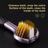 13574 3 Sided Toothbrush, Soft Bristle Toothbrush (2 Pc Set) by DeoDap