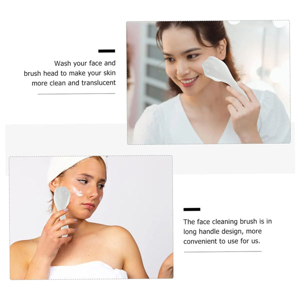 13782 Silicone Face Scrubber Exfoliating Brush, Manual Handheld Facial Cleansing Brush (1 Pc)