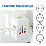 12671 ALL-IN-ONE UNIVERSAL WORLDWIDE TRAVELLING AC ADAPTOR PLUG (AU / UK / US / EU) INTERNATIONAL POWER CHARGER ELECTRIC USB POWER PLUG SOCKET ADAPTER CONVERTER (1 PC)