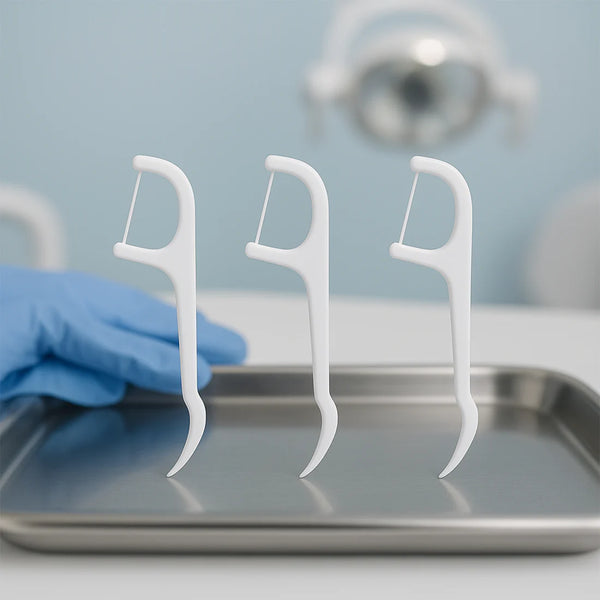 14497 Ergonomically designed anti-slip handles Durable plastic and stainless steel tools Helps remove plaque, tartar, and food particles Ideal for use between dentist visits Travel-friendly and hygienically packaged