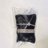 AM5785 4 Layer Diamond Silver Solitaire Bracelet, Gifts for Women & Girls