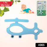 4965 Silicone Helicopter Shape Teether for Baby (1 Pc / Mix Color)