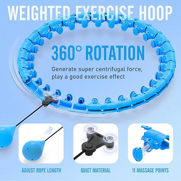 AM5411 Smart Hula Hoop, Smart Weighted Hula Hoop for Adults Weight Loss Women to Slim Waist
