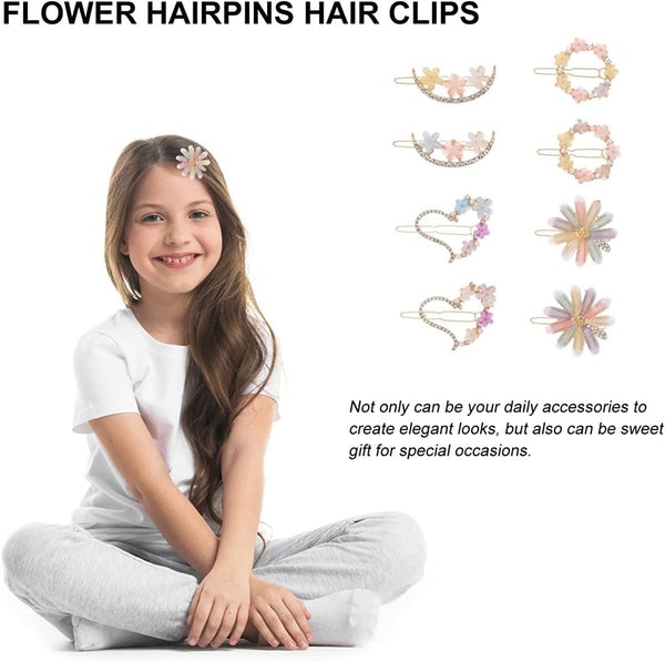 AM1030 Bridal Metal Hairpins Flower Hair Clip for Girls &  Womens - 1 Pcs