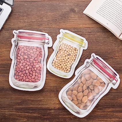 1074 Jar Shape Storage Pouch - Reusable & Dishwasher Safe