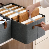 3666 Collapsible Foldable Cloth Basket with Handles