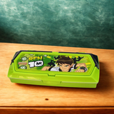 AM5541 Green Ben 10 Compass Box for Kids- (Pack of compassbox, 1 kit of pencil rubber and marker)