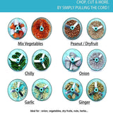 3326 Manual SS Blades Compact Hand Held Vegetable Chopper/Slicer (Brown Package Box)