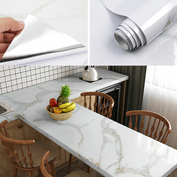 AM5867 Multi-Design Marble Foil Kitchen Stickers (60CM X 2M) - 1 Piece