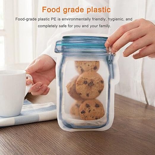 1074 Jar Shape Storage Pouch - Reusable & Dishwasher Safe