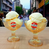 AM5996 Elegant Glass Ice Cream & Dessert Bowl 2 Pcs (SMIC-632-L2G & SMIC-632-L2B)