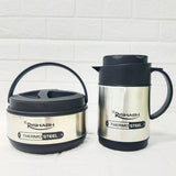 Di0177 Rishabh Classic Milor Thermo Steel casserole & Jug Gift Set - 2 pcs