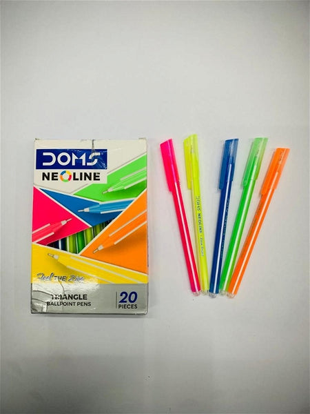 3588 DOM Neoline Triangle Ballpoint Pen, colour of blue, pack of 20
