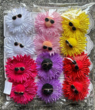 AM1013 Sun Flower Plastic Hair Clips Claw & Hair Holder Floral Accessories Hair Flower for Women & Girls (12pcs)