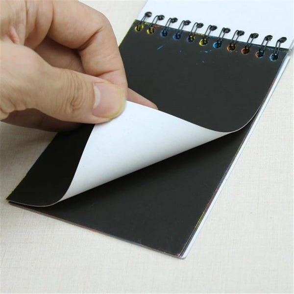 4609 Rainbow Scratch Notebook with Magical Vibgyor Color with Pencil Stick Notepad (Pack of 1)