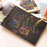 4609 Rainbow Scratch Notebook with Magical Vibgyor Color with Pencil Stick Notepad (Pack of 1)