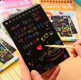 4609 Rainbow Scratch Notebook with Magical Vibgyor Color with Pencil Stick Notepad (Pack of 1)