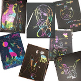 4609 Rainbow Scratch Notebook with Magical Vibgyor Color with Pencil Stick Notepad (Pack of 1)