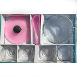 AM0314 Dine King Set 7 Pieces Glass Pudding Set (1 Big Bowl, 4 Small Bowls, 1 Medium Serving Spoon)