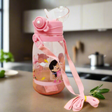 AM5545 Kids Water Bottle Antler Creative Cartoon Baby sippy Cups with Straws Leakproof